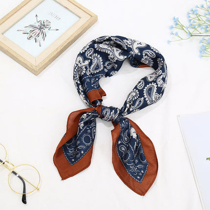 70 Silk Scarf Square Scarf High-end Korean Style Fashion All-match Professional Silk Small Scarf Retro Printed Silk Scarf for Women