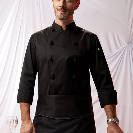 Zhenyao High-end Hotel Restaurant Chef Clothes Long Sleeve Chef Work Clothes Men's Autumn and Winter Clothes Restaurant Kitchen Breathable Short Sleeve