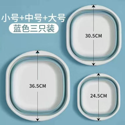 Portable Silicone Foldable Washbasin, Student Dormitory Footbath, Footbath, Multi-Purpose Folding Basin