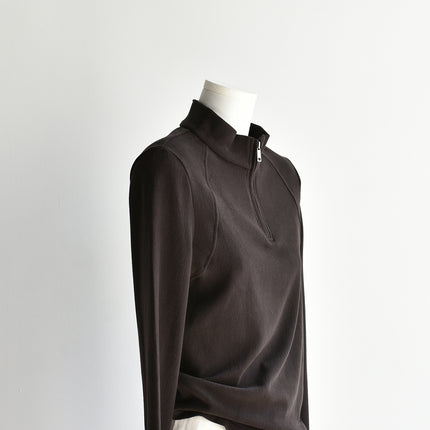 【High Warmth Fleece Sweater】26 Spring/Winter New Women's Faux Wool Thickened Mid-High Collar Brushed Long Sleeve Sweatshirt Fleece Sweater