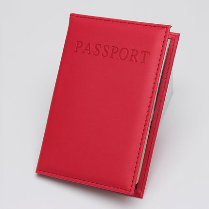 Leather Passport Cover, Passport Bag, Logo Wholesale, English Pu Leather Passport Holder, Amazon Cross-Border Card Holder
