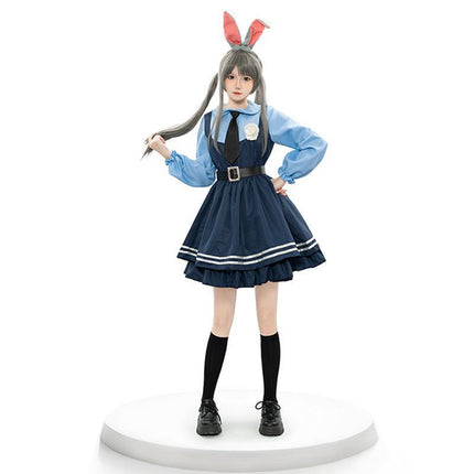 Real Shot of Zootopia Cos Judy Judy Rabbit Cos Anthropomorphic Suit Cosplay Costume Full Set European and American