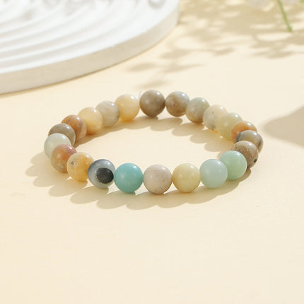 European and American Cross-Border Hot-Selling Popular Jewelry 8mm Natural Stone Bracelet Amethyst Tiger Eye Stone Agate Bracelet Jewelry