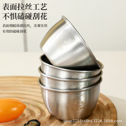 Cross-border 304 stainless steel sauce cup with lid 60ML spill-proof PE lid seasoning dish dipping cup