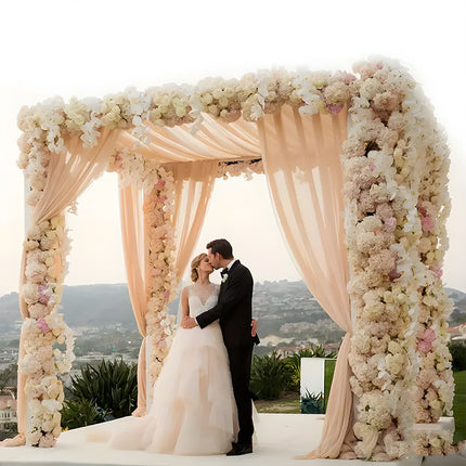 Wedding gauze curtain white gauze cross-border outdoor gauze curtain scene background decoration party wedding gauze wedding arch