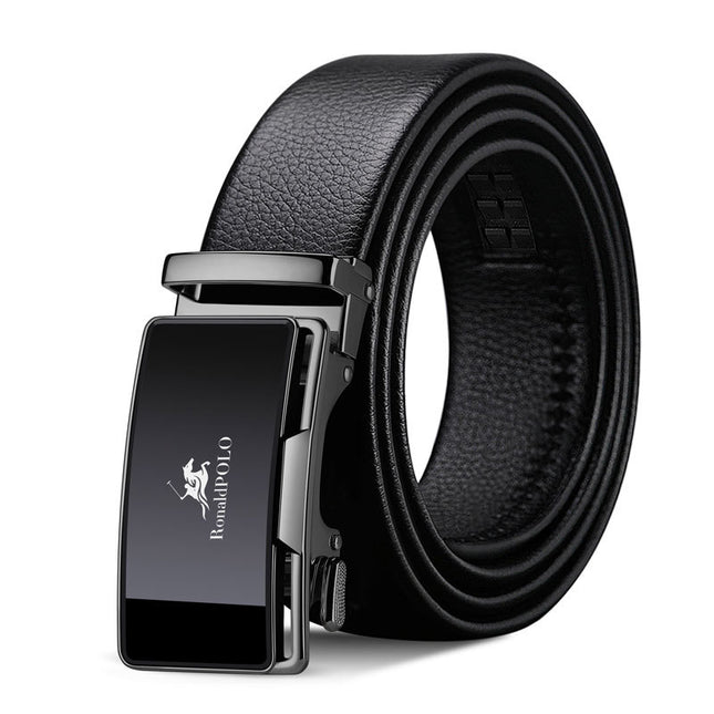 Platinum Paul Leather Men's Belt Top Layer Cowhide Automatic Buckle Business Casual Belt High-end Trousers Wholesale