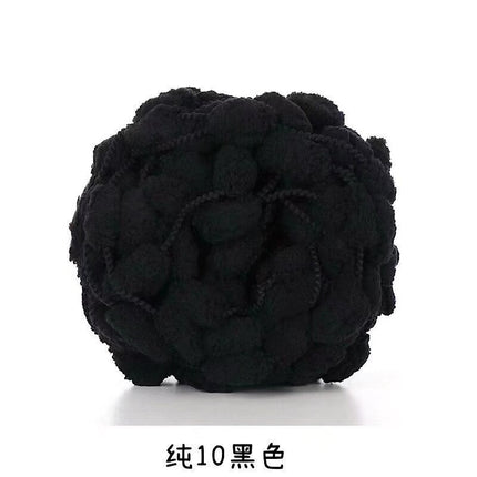 Big ball ball coarse wool round thread loop crochet sofa cushion carpet cushion handmade DIY woven material bag