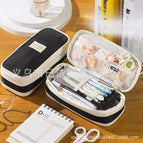 Twill retractable pencil case [black]