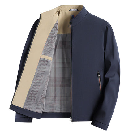 Z Autum New Jacket Men's Business Casual Fashion Middle-Aged and Elderly Tops Official Office Jacket Men's Executive Clothing Men's