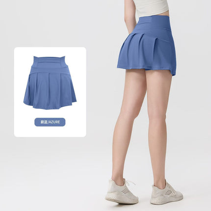 [in Stock] Ld Yoga Spring/Summer Short Skirt Anti-Exposure Fitness High-Waisted Sports Quick-Dry Training Tennis Pleated Skirt