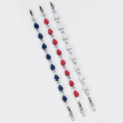 European and American Fashion Cross-Border Luxury Zircon-Encrusted Niche Water Drop Design Bracelet for Women Versatile Jewelry Chain