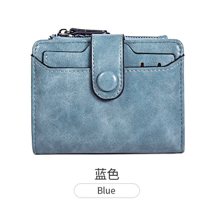 Women's Korean-style fashionable short wallet 2024 new student simple clutch multi-card wallet coin purse
