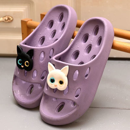 Bathroom Slippers Women's Bath Non-slip Summer 2025 New Leaky Hollow Quick-drying Indoor plus size Slippers for Men