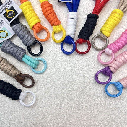 Ins Nylon Braided Rope Keychain Phone Lanyard Pendant DIY Bag Accessory Braided Versatile Portable Accessory