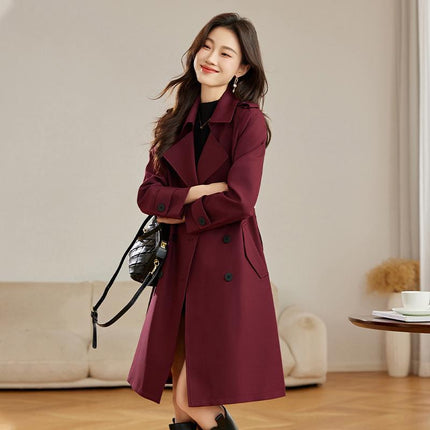Super Stylish Trench Coat for Women 2026 Spring and Autumn New Fashion Elegant Waist-Cinching Slimming Mid-Length British Style Coat