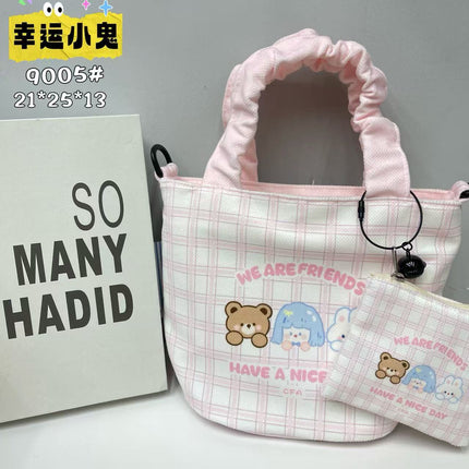 New Girls Handbag Storage Bag Cute Lunch Box Bag Handbag Mother Bag Korean Cartoon Bag Hand Bag