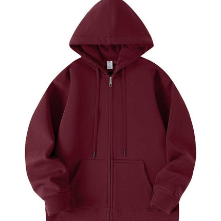 Hebei Warehouse Winter Warmth Selection 705 # 400g Adult High Quality Chinese Cotton Plus Velvet Zipper Sweatshirt Hoodie