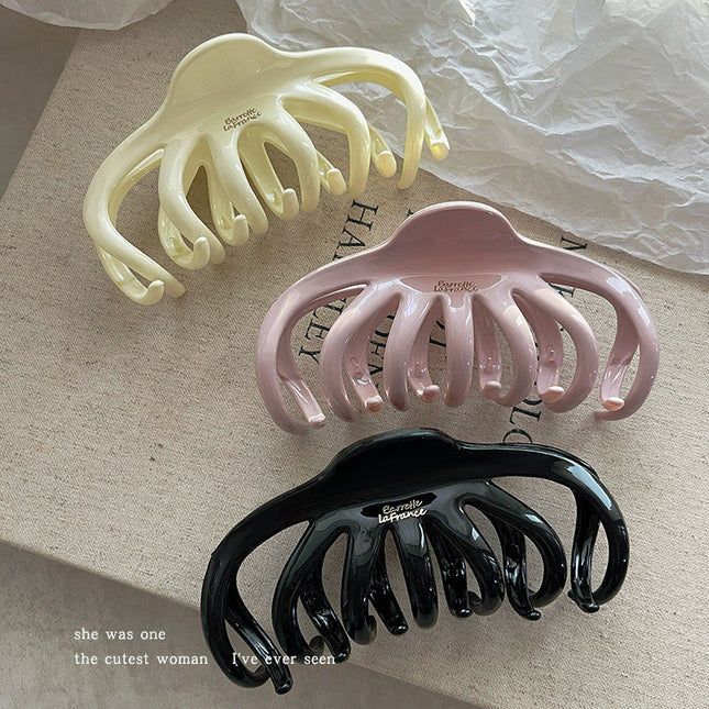 Large Creamy Hair Clip Women's Elegant Hair Clip Headwear New Pumpkin Clip