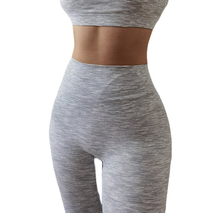 Elastic Bra High Waist Tight Sports Pants Slim Fit Running Fitness Pilates Yoga Pants Set for Women Butt Lifting