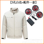 [3-hole complete set] white + (3 fans + cables + 20,000 power bank) / 2XL/3XL