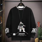 Round neck sweatshirt space black / (s size) weight 70-85
