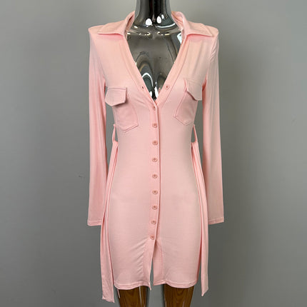 South Korea Dongdaemun new Korean drama heroine ~ sexy figure ribbon split hip dress se