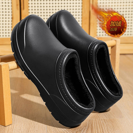 [Cross-Border] Chef's Shoes Are Non-Slip, Warm and Velvet, Restaurant and Hotel Waiters Are Cold-Proof, Waterproof, Lightweight Home Rain Boots