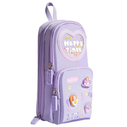Large-Capacity Pencil Case, High-Quality Appearance, Stationery Bag for Male and Female Students, Junior High School Portable Backpack Pencil Case, Kapibara Ins Style