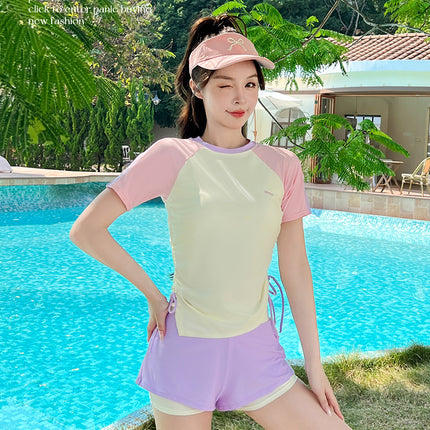 Swimsuit Women's Conservative Split 2025 New Hot Style High-grade Slight Fat Meat Covering Swimming Pool Professional Hot Spring Swimsuit