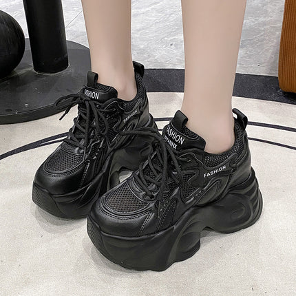 10cm Thick-Soled Height-Increasing Dad Shoes for Women, Mesh 2025 Summer Breathable New Versatile Casual Sports Shoes