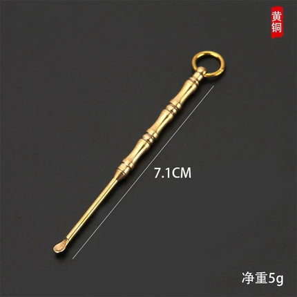 Pure Brass Twelve Zodiac Signs to Turn Patron Saint Key Pendant Ear Scoop Eight Zodiac Buddha Gourd Pendant Wholesale