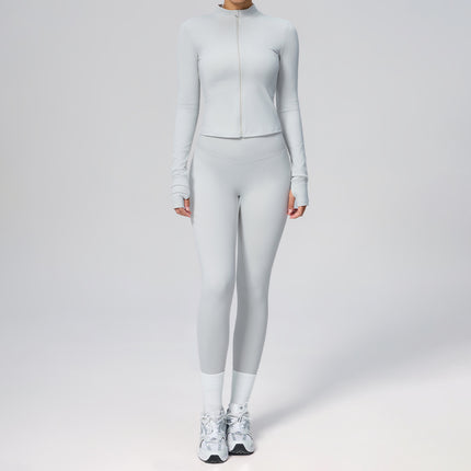 Cross-Border New Tight-Fitting Yoga Clothing Suit Women's Cardigan Running Sportswear Suit Quick-Drying Fitness Clothing Three-Piece Set