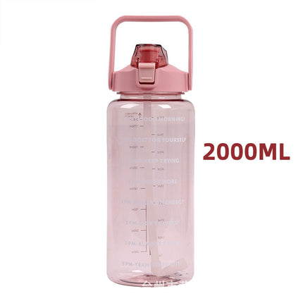 Water Cup, Super Large Capacity, High Appearance, Ton-Ton Barrel, Outdoor Sports Straw Cup, New Scale Cup, High Temperature Resistant Kettle