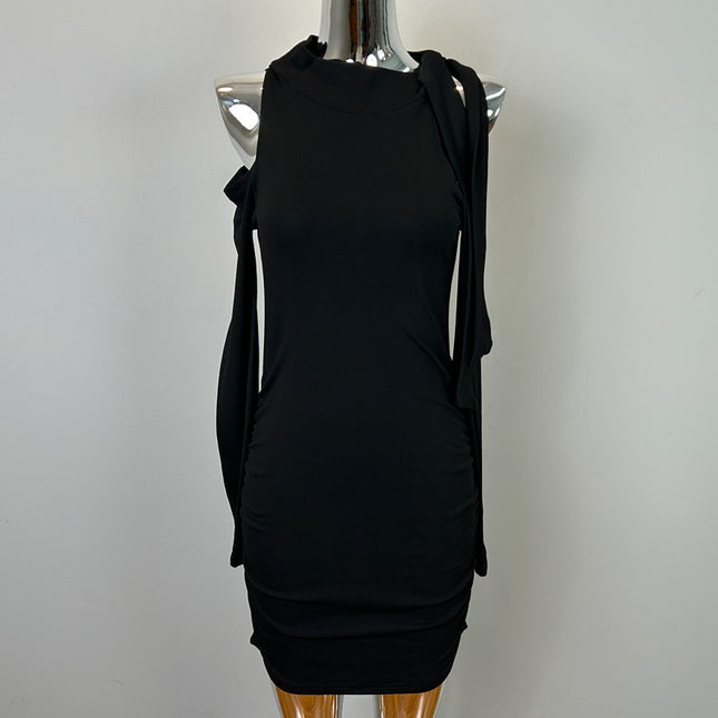 South Korea's Dongdaemun New Product Sexy Feminine Off-Shoulder Ribbon Hip Dress Hc Tight Fashion Sexy