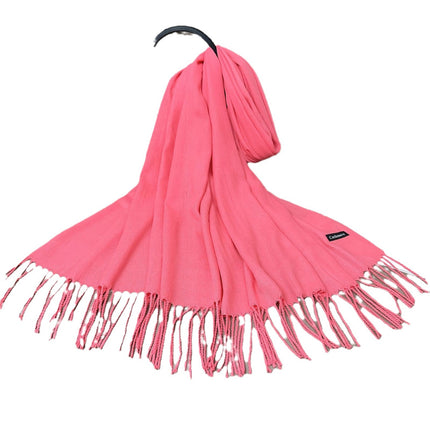Solid color cashmere scarf women's thin scarf long air conditioning shawl autumn and winter warm Malaysia headscarf wholesale