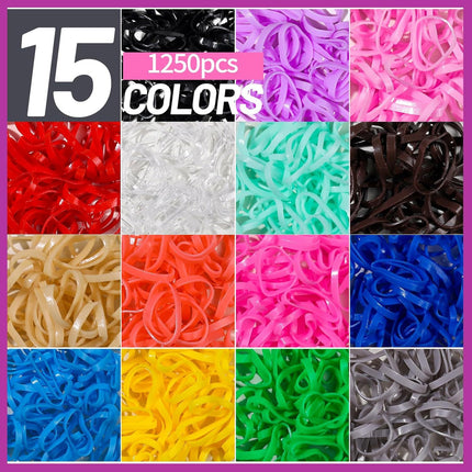 Cross-Border Kidsren's Small Rubber Band Clip Set 24 Grids Colorful Hair Rope Baby Hair Band Headband DIY Hair Accessories Hair Tie