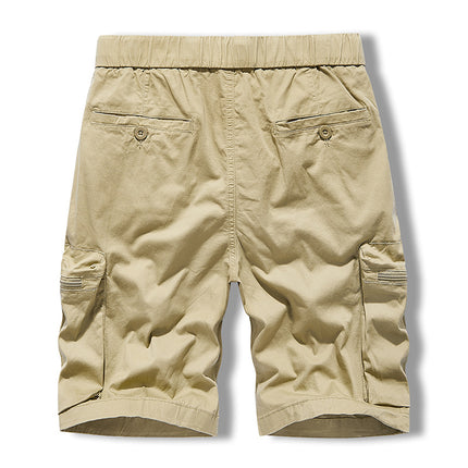 Multi-Pocket Overalls Men's Summer Mountain Camping Loose Trendy Brand Washed Men's Pants Casual Shorts Men's Five-Pants