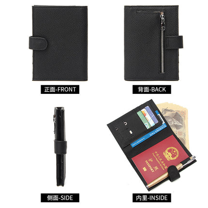 FEID Passbook Bag Protective Cover Multi-functional Certificate Storage Card Bag Genuine Leather Women's Cowhide Coin Purse Small Bag