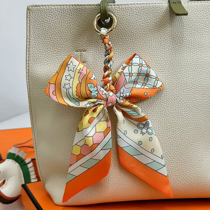 High-grade Handbag Handle Ribbon Bag Handle Handle Accessories Silk Scarf Handbag Tie Bag with Decorative Ribbon Pendant