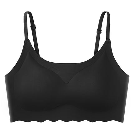 Summer Solid Color Ice Silk Seamless Women's Bra Breathable Beautiful Back Wrap Sports Yoga Sleep Girls Underwear