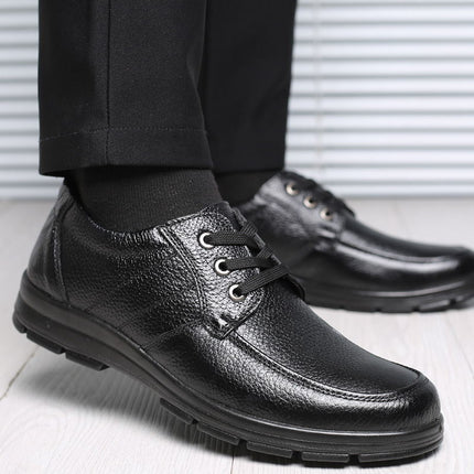 Factory direct first layer cowhide non-slip waterproof kitchen chef shoes spring casual leather shoes men's wear-resistant work shoes