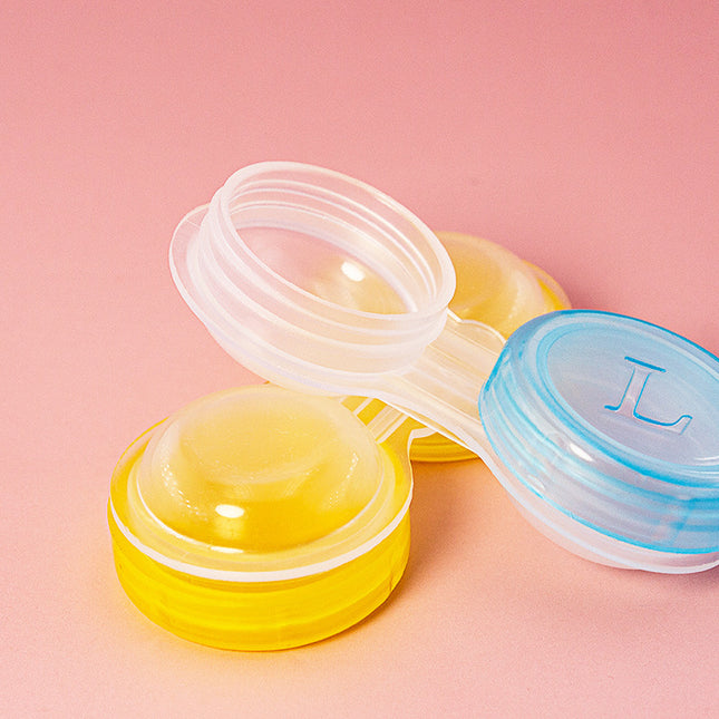 Hot supply contact lens box stall transparent double box candy color eye contact lens box wholesale