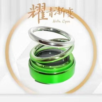 Solar Double Ring Suspended Rotating Aromatherapy Gradient Car Perfume Holder Long-Lasting Light Fragrance Car Interior Decoration Ornaments
