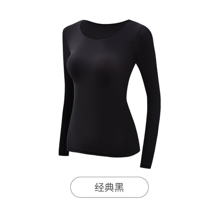 21701 Hyaluronic Acid Skin-beautifying Clothes Long-sleeved Heat-storing Traceless Lightweight Muscle-bottomed Long Johns suit Warm-keeping Underwear for Women