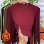 Burgundy (brushed thin velvet style) / M