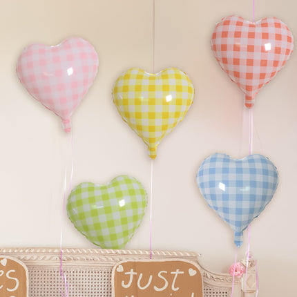 2026 New Year's Eve 18inch Aluminum Foil Heart Balloons Floating Set - Peace, Joy, Happy Birthday Theme