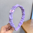 4#Purple solid color label headband