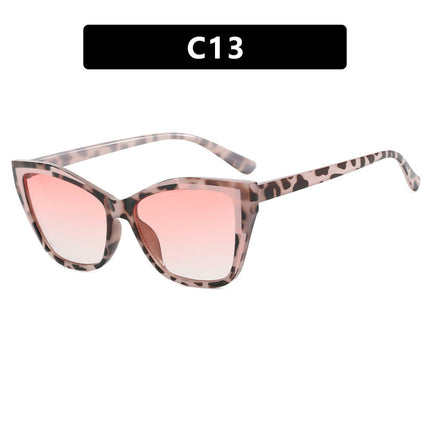 Color-Blocked Cat-Eye Flat Mirror Anti-Blue Light 2024 New Glasses Frame for Women, Versatile European and American Fashion Glasses Frame