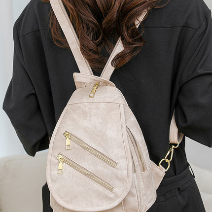 Women's Backpack PU Soft Leather Multi-purpose Backpack Crossbody Bag Large Capacity Shoulder Bag Daily Travel Backpack