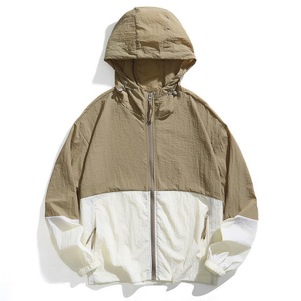 Ice Silk Cool Sun Protection Clothing Men's Summer Hooded Jacket Men's Youth Thin Breathable Fishing Outdoor Sun Protection Clothing